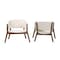 Baxton Studio Baron Mid-Century Modern Cream Boucle Fabric Upholstered 2-Piece Living Room Accent Chair Set 233-2PC-13278-ZORO - alternate 7